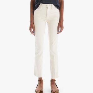 MOTHER High Waisted Rascal Ankle Fray Chalk It Up 27